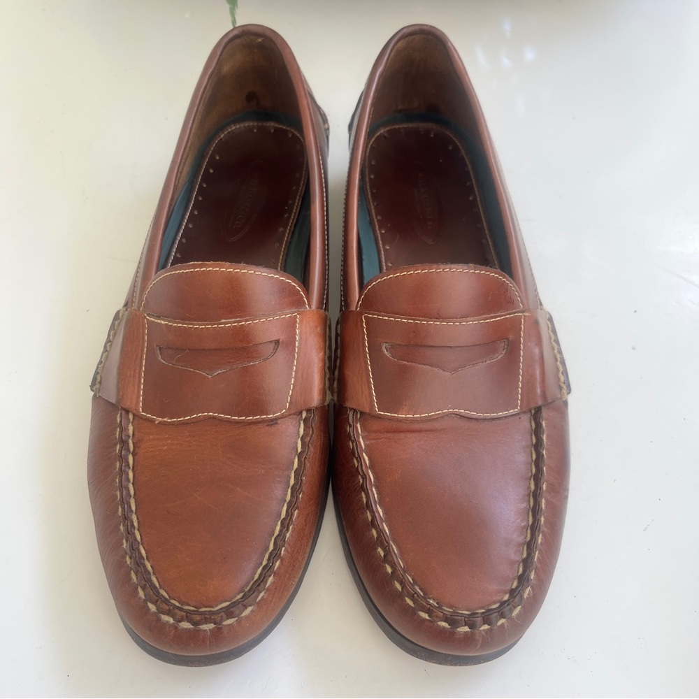 Vintage GH Bass Weejuns Brown Penny Loafers Shoes men’s Sz 10 D EH10D0206 Great